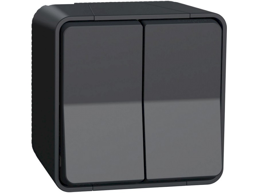 Spínač MUR35022 MUREVA, č.6+6 ,IP55,Antracit,10A,bezšroubový