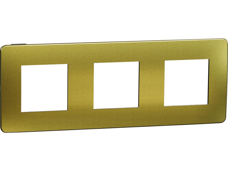 Rámeček Unica Studio Metal trojnásobný Gold/Černý