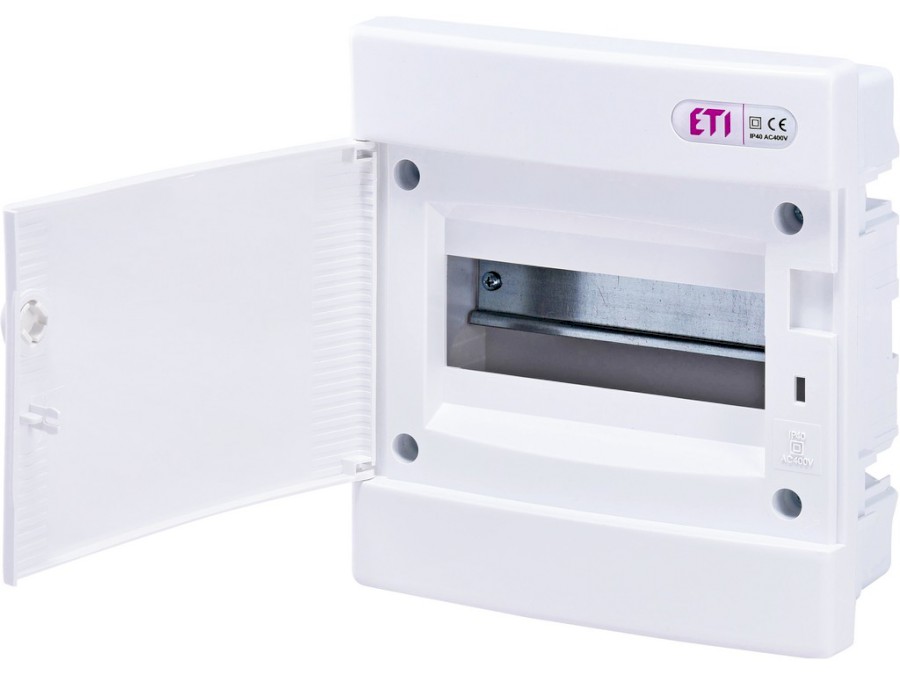 Skříň ETI ECM8PO 8 modulů, bílé dveře do zdi IP40