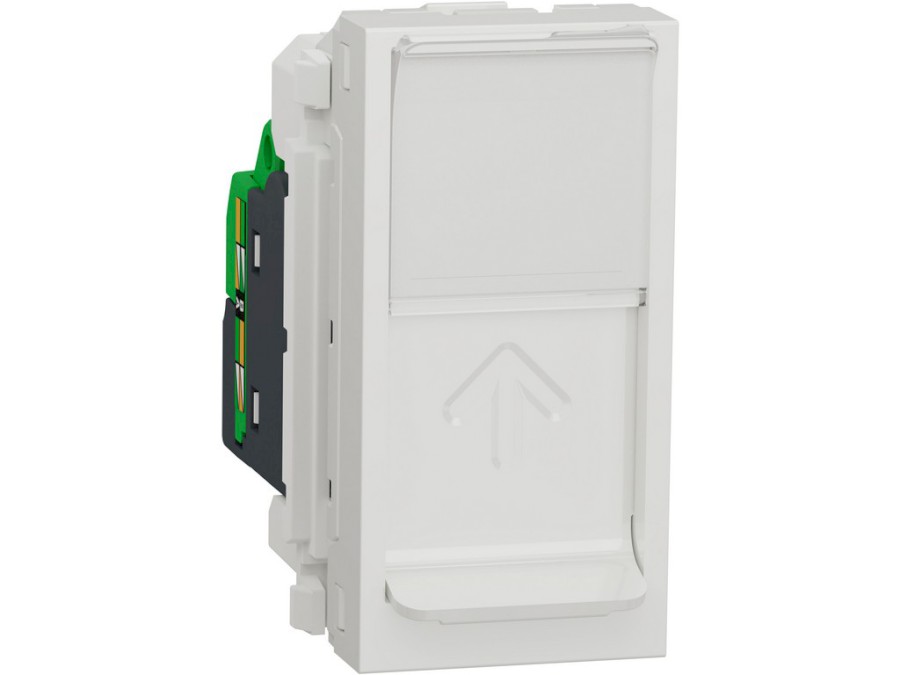 Zásuvka Unica datová 1xRJ45 Kat.5e UTP 1M Bílá