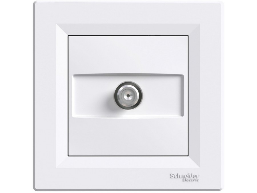 Zásuvka SAT-F-KONEKTOR, bílá ASFORA