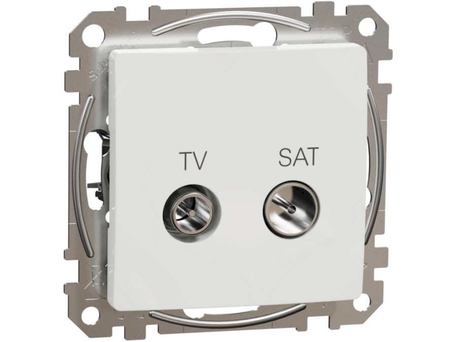 Zásuvka SDD111478S  TV-SAT průběžná 10dB bílá Sedna